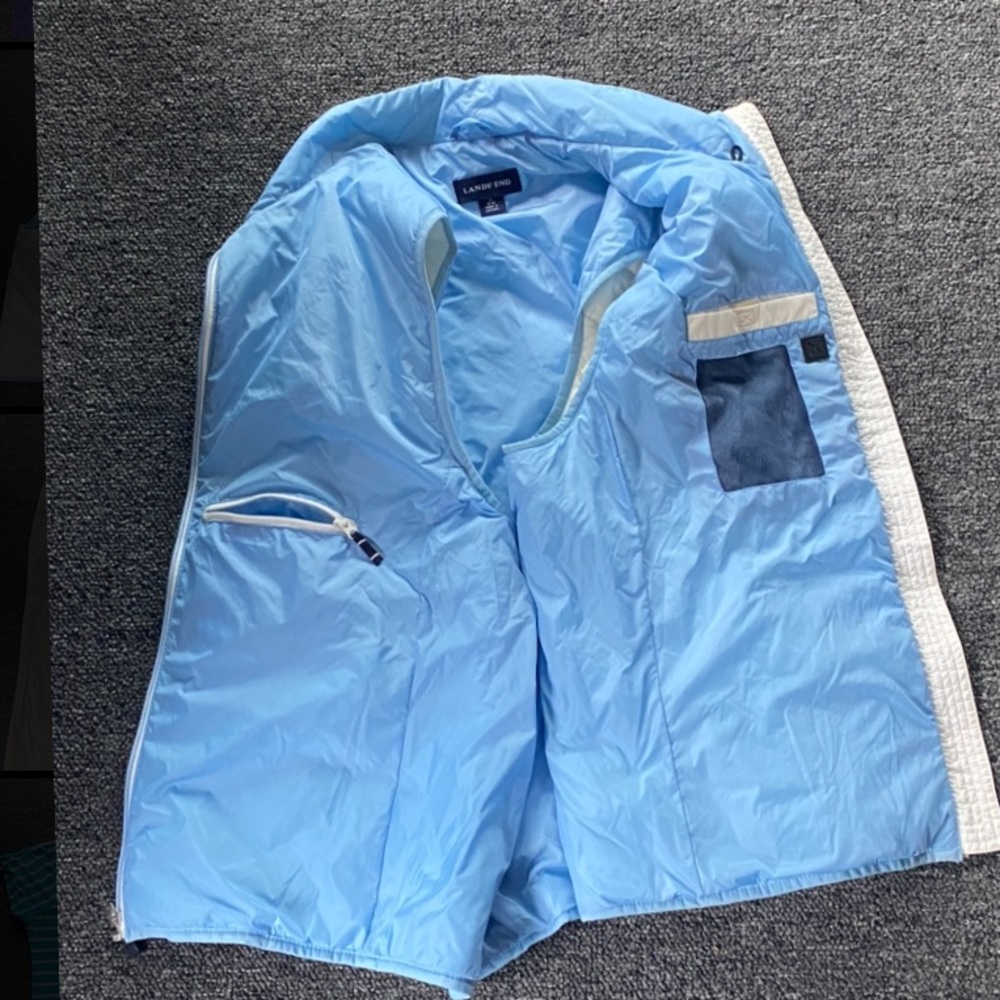 White and Blue Vest